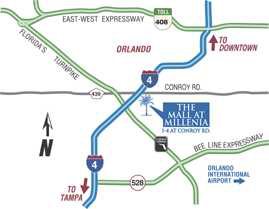 The Mall at Millenia drivinf directions 