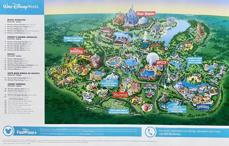 Walt Disney Map With Hotels 768x491 